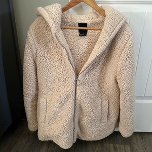 Soft Teddy Zip-Up Hoodie Jacket